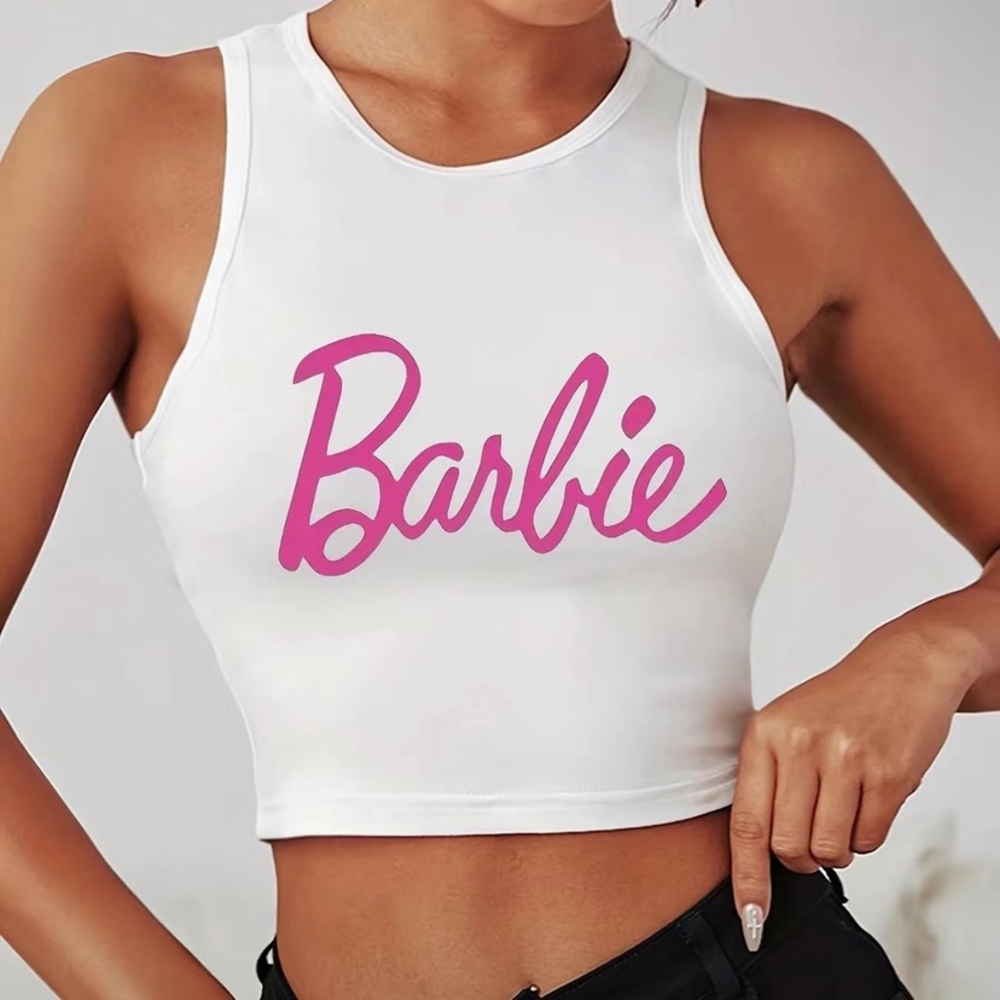 Barbie new fitted crop style tank top
